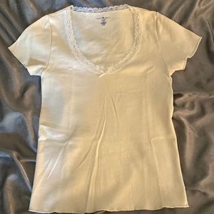 Brandy Melville cream McKenna bow top